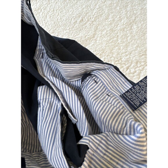 Faconnable Men's Cuffed Flat Front Khaki Pants Blue Size 42R /27 - Picture 8 of 9